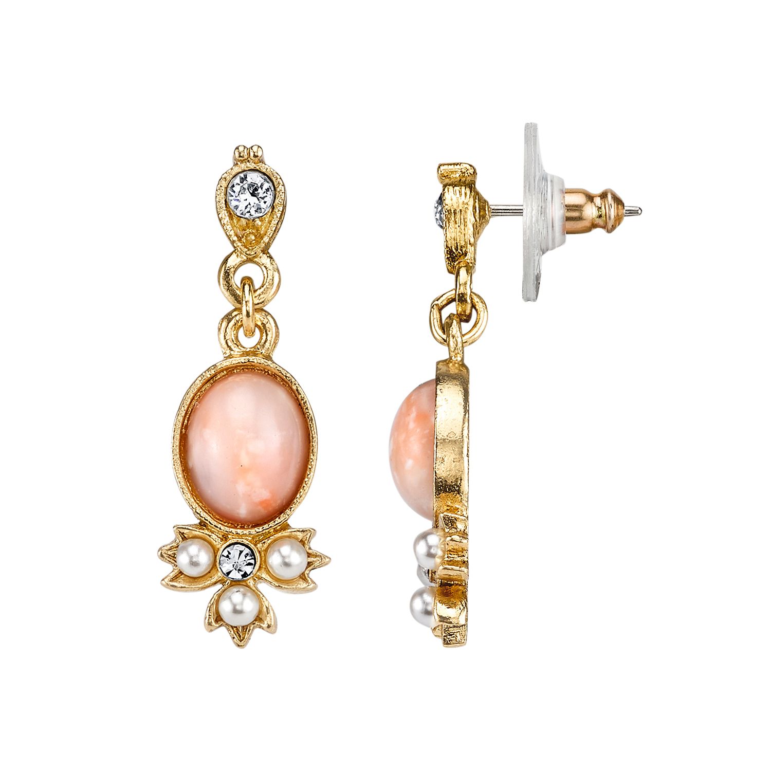 Image for Downton Abbey Cabochon Drop Earrings at Kohl's.
