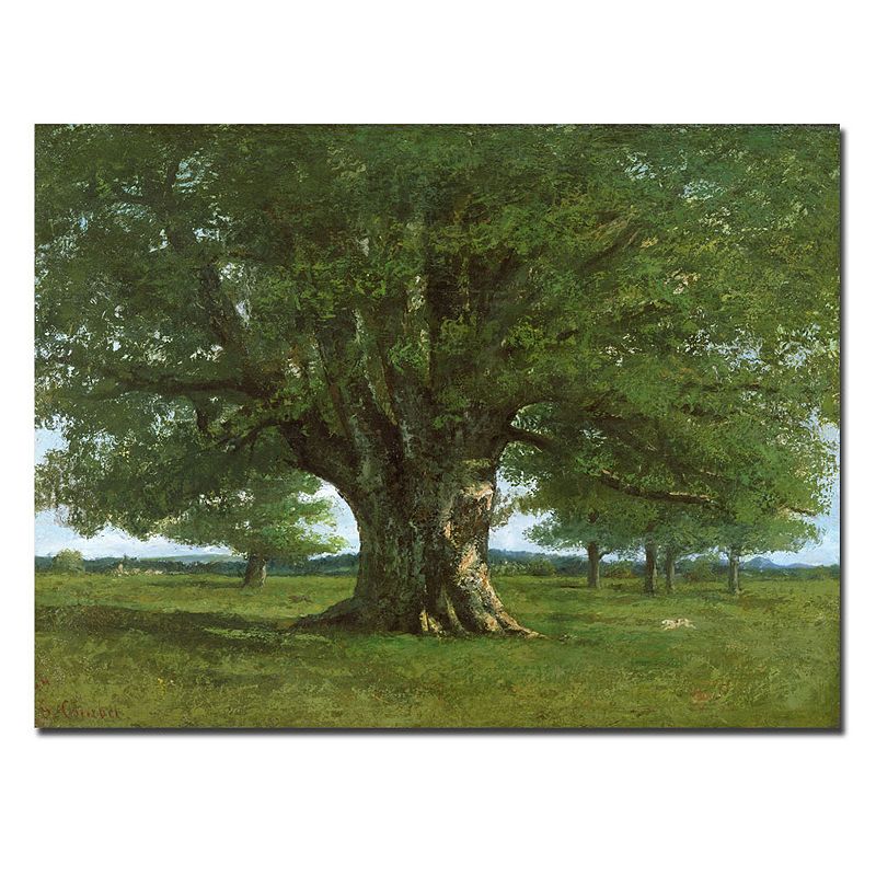Trademark Fine Art The Oak of Flagey Canvas Wall Art, Green, 35X47 - 99213068 - Home Decor Bring the beauty of nature to your home with this  sku 99213068