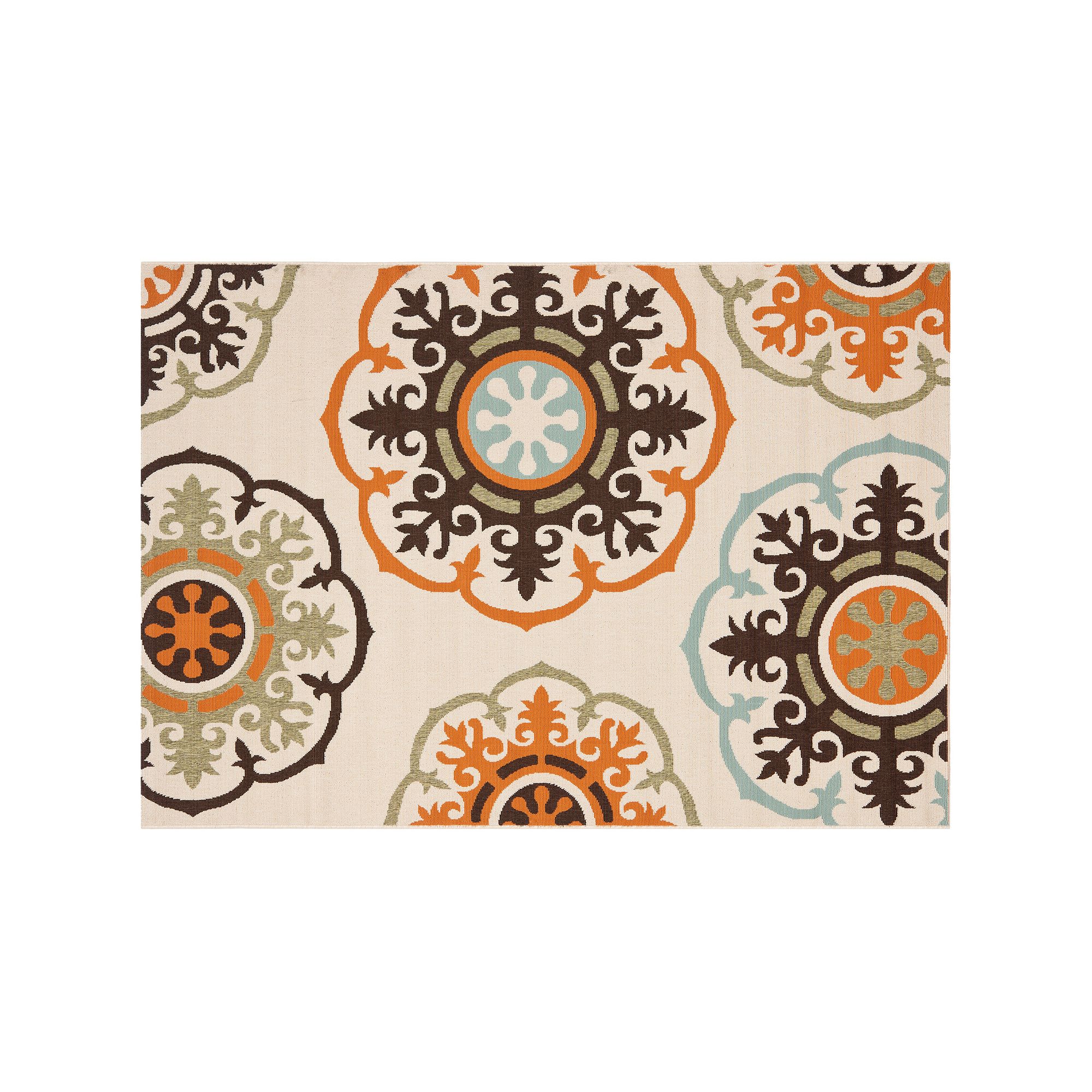 Safavieh Veranda Geo Flake Indoor Outdoor Rug, Ivory Terracotta