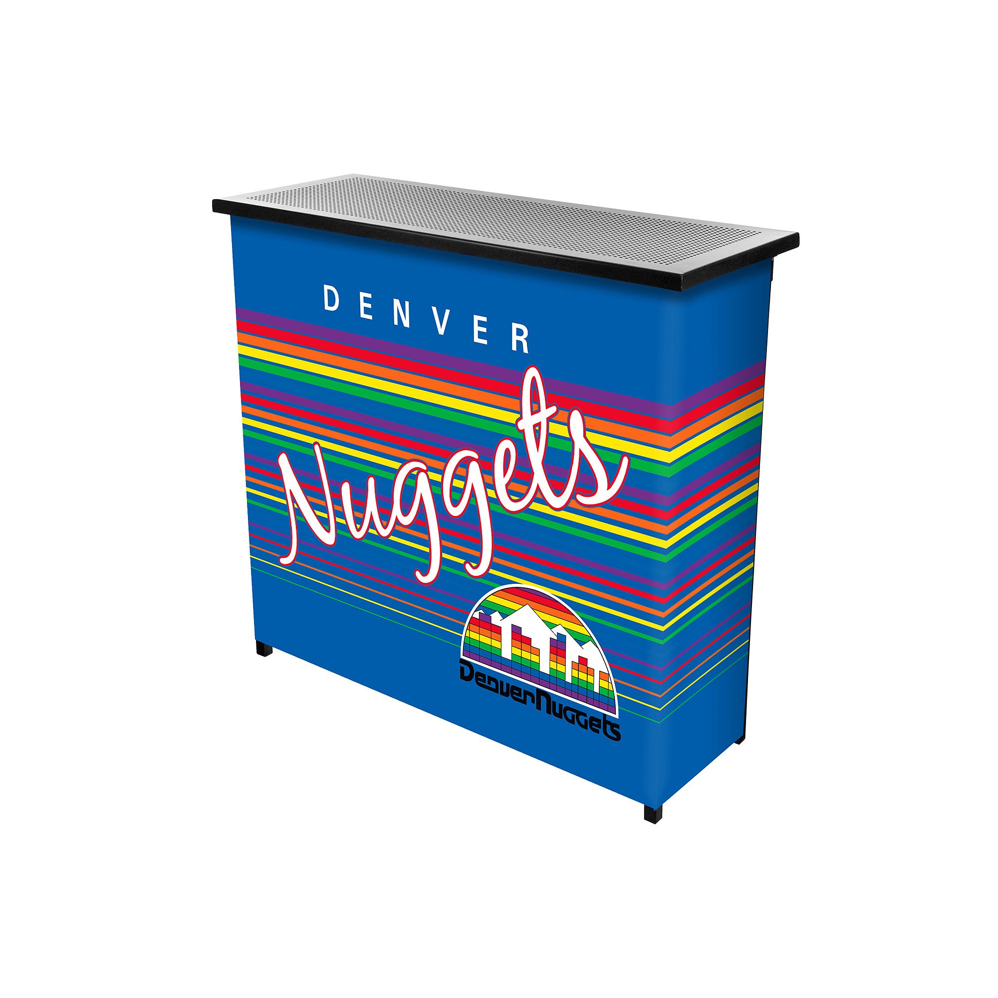 Denver Nuggets Hardwood Classics 2-Shelf Portable Bar with Case, Nug Team