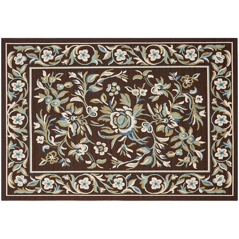 Safavieh Veranda Meadow Indoor Outdoor Rug, Brown, 6.5X9.5 Ft