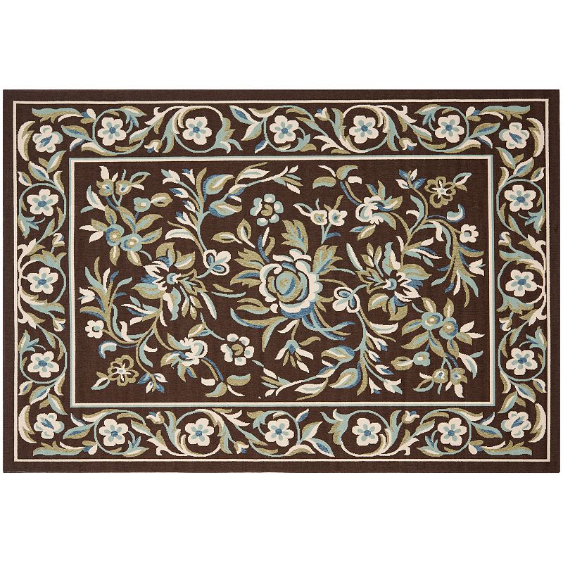 Safavieh Veranda Meadow Indoor Outdoor Rug, Brown, 6.5X9.5 Ft