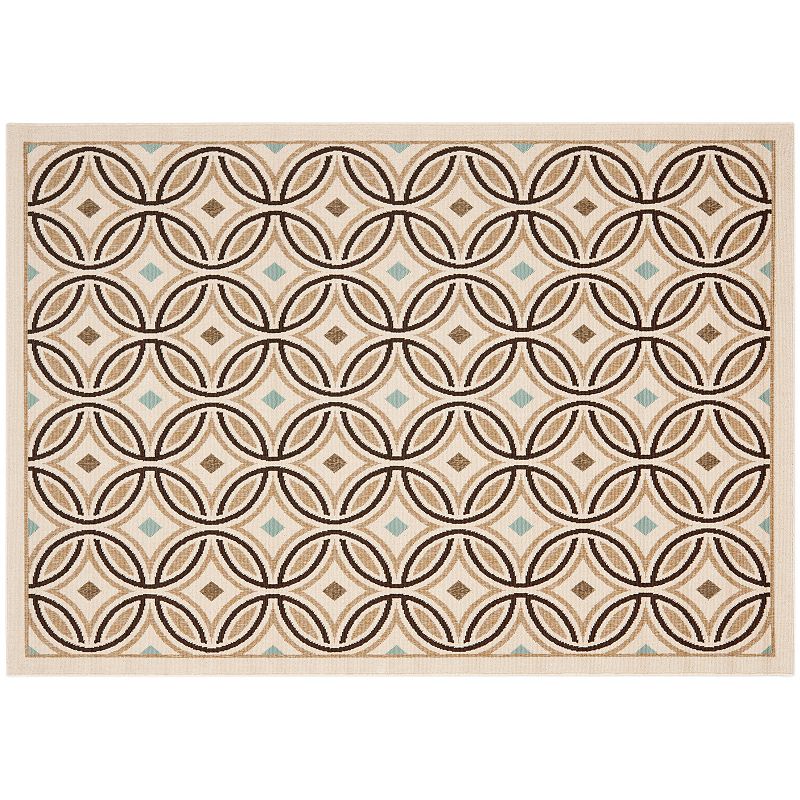 Safavieh Veranda Chainlink Indoor Outdoor Rug, Brown, 8X11 Ft