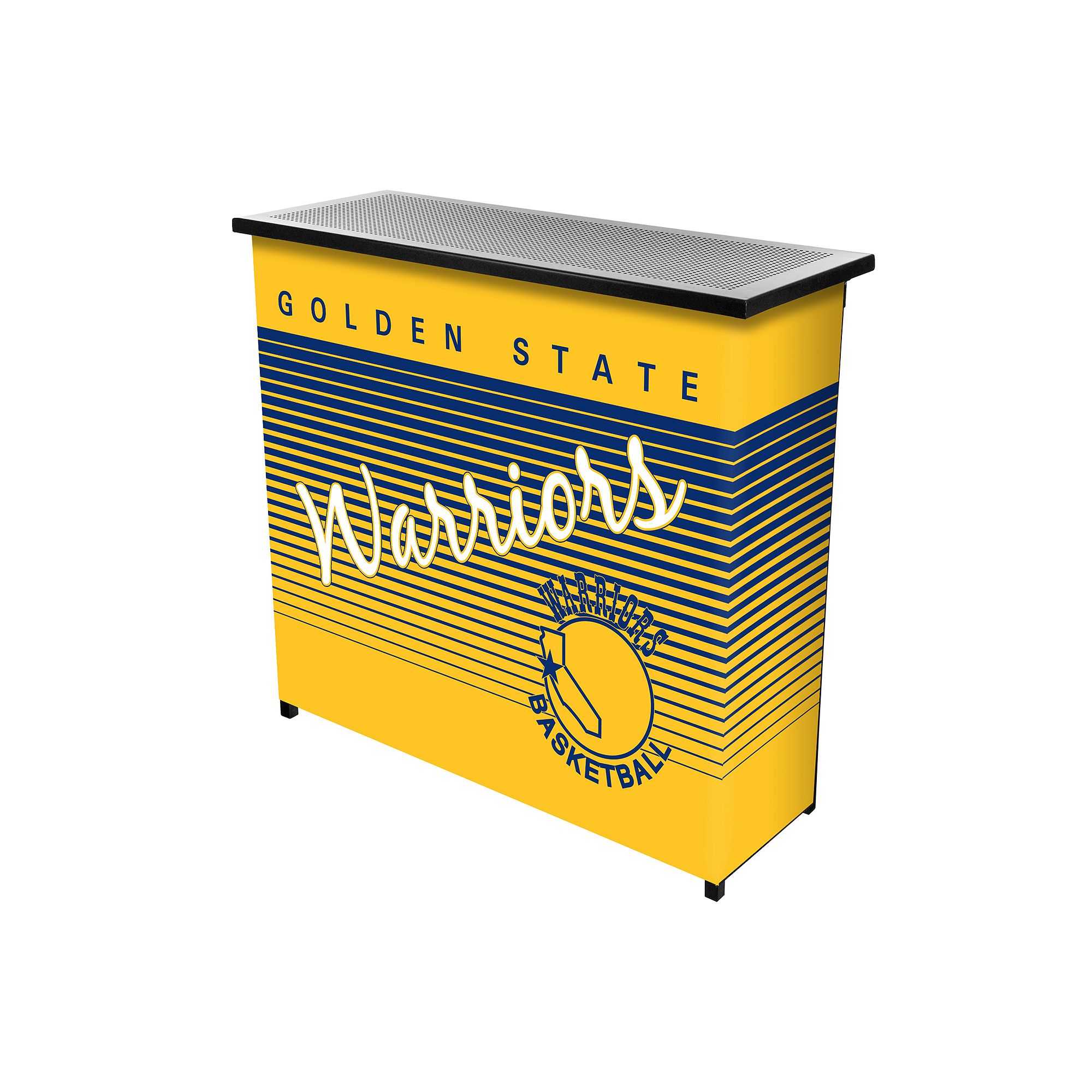 Golden State Warriors Hardwood Classics 2-Shelf Portable Bar with Case, Tea