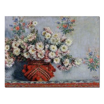 Trademark Fine Art ''Chrysanthemums, 1878'' Canvas Wall Art by Claude Monet