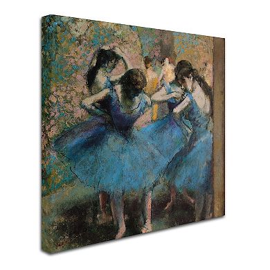 Trademark Fine Art ''Dancers in Blue 1890'' Canvas Wall Art by Edgar Degas