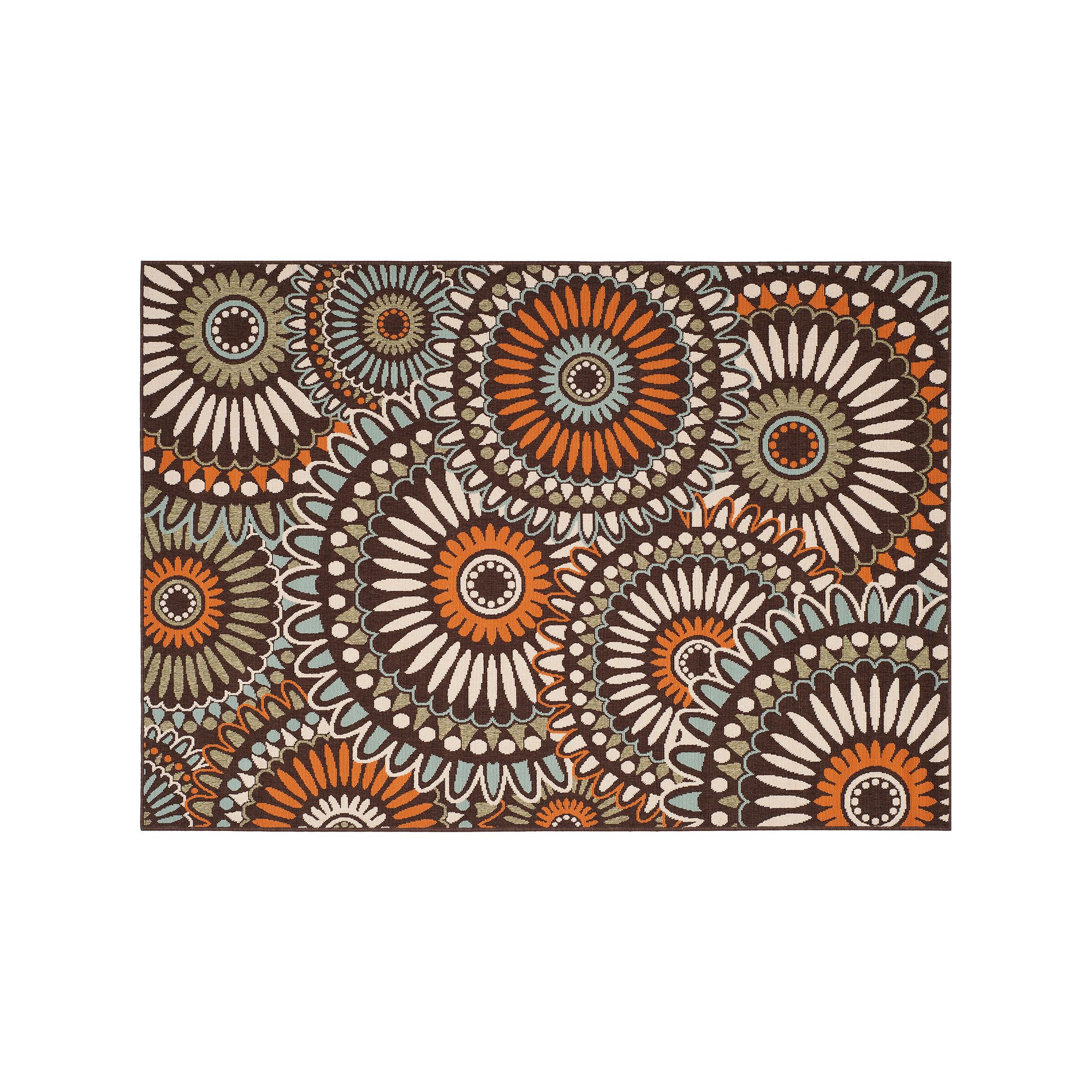 Safavieh Veranda Sunburst Indoor Outdoor Rug, Brown