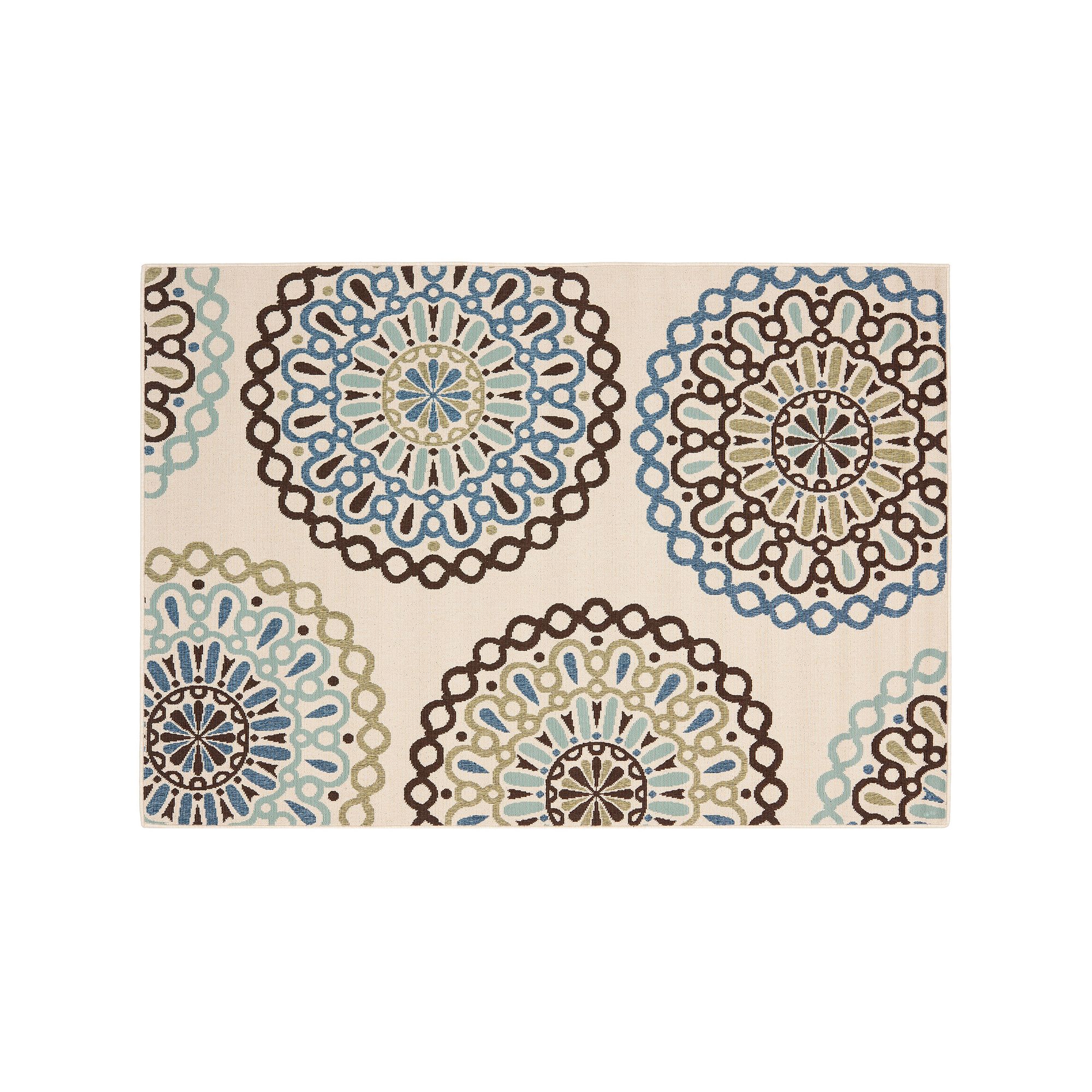 Safavieh Veranda Colordrop Indoor Outdoor Rug, Ivory Blue