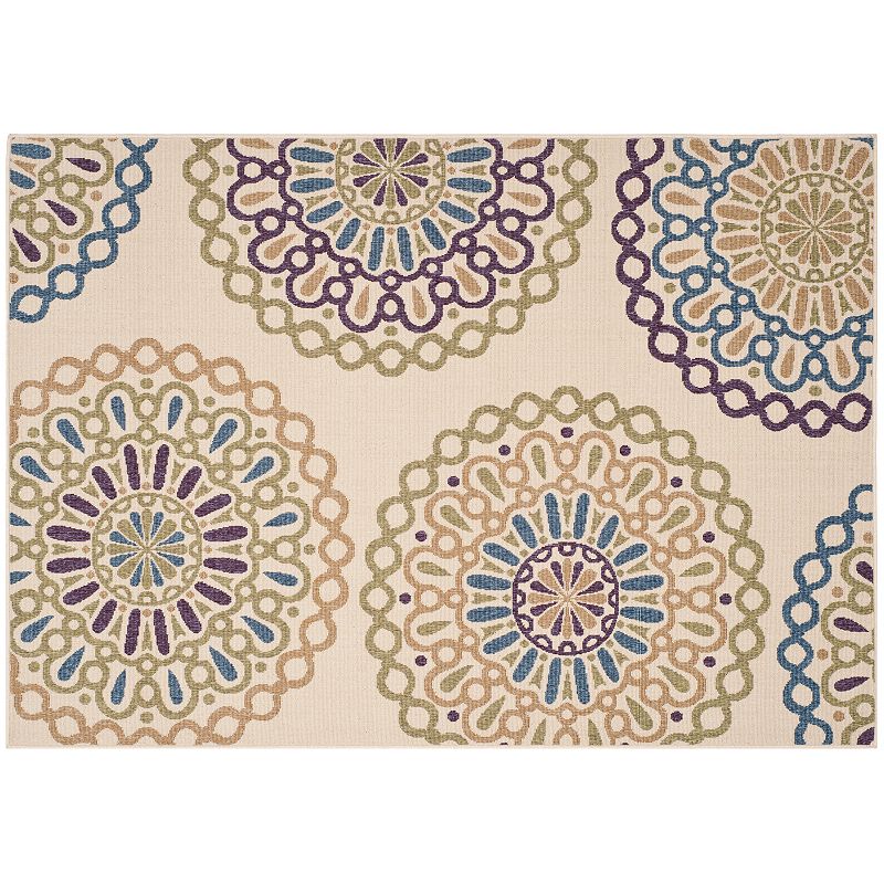 Safavieh Veranda Colordrop Indoor Outdoor Rug, Brown, 8X11 Ft