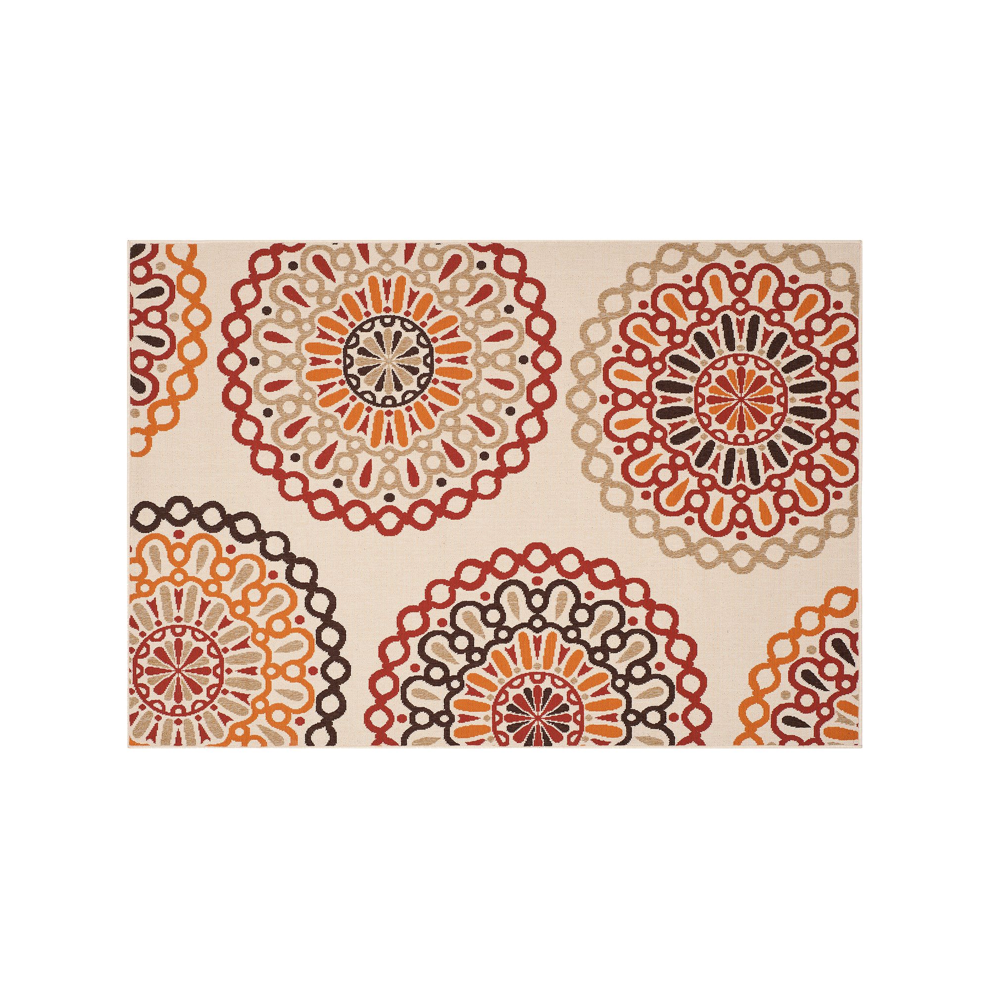 Safavieh Veranda Colordrop Indoor Outdoor Rug, Creme Red