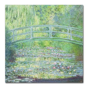 Trademark Fine Art ''Waterlily Pond The Bridge II'' Canvas Wall Art by Claude Monet