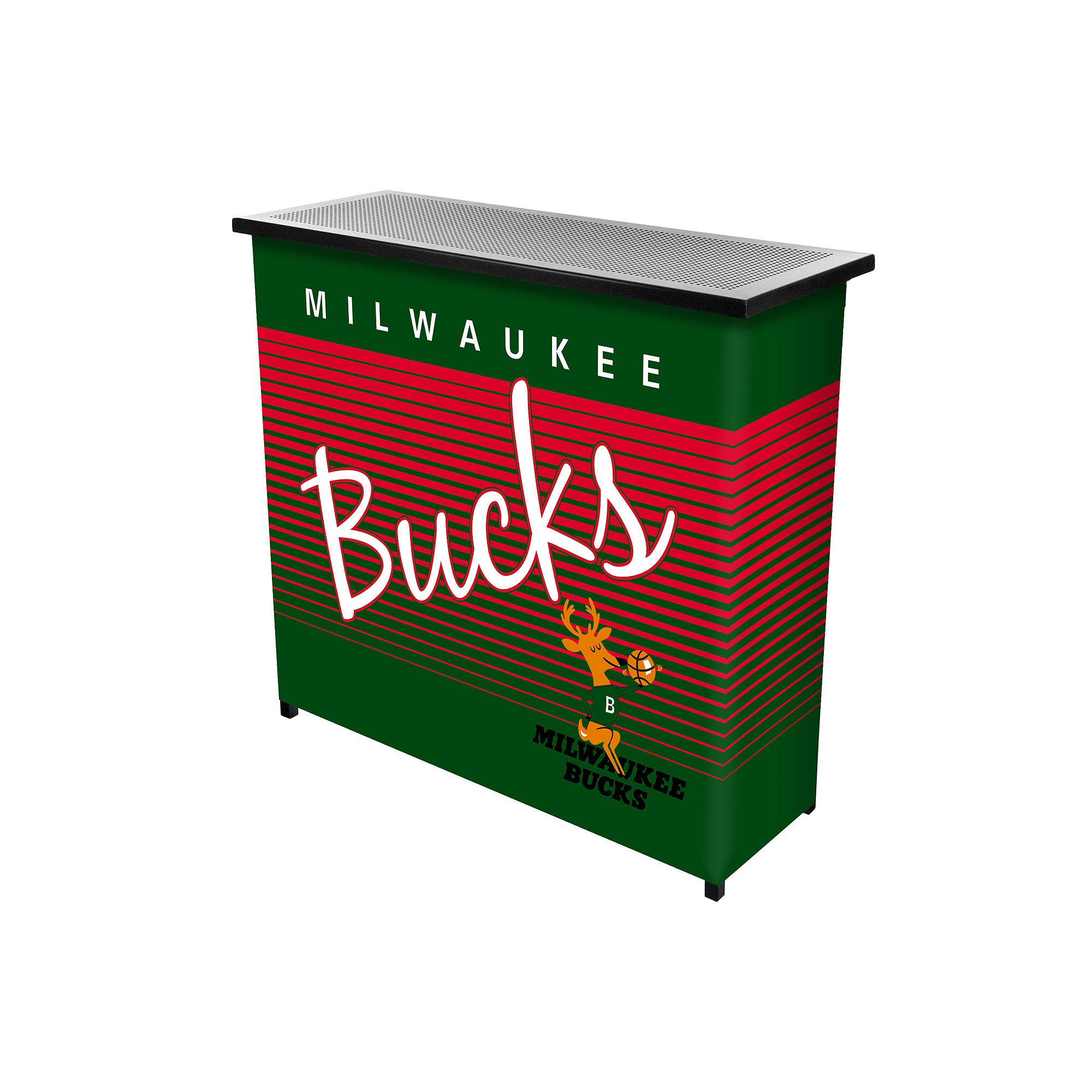 Milwaukee Bucks Hardwood Classics 2-Shelf Portable Bar with Case, Team