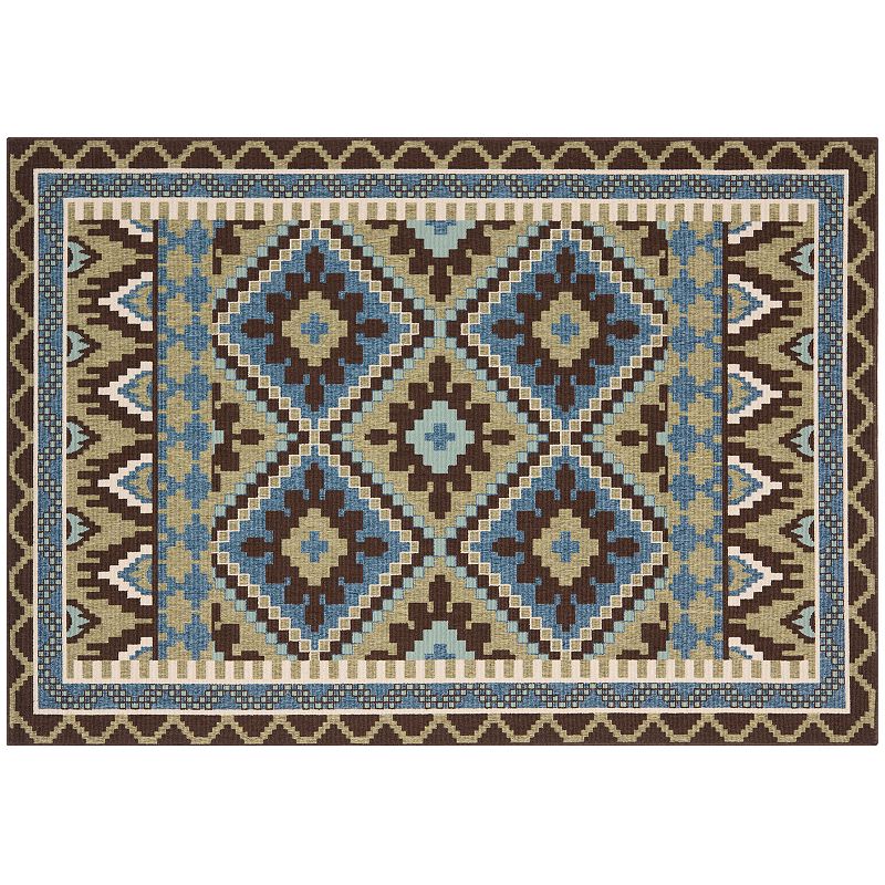 Safavieh Veranda Tribalweave Indoor Outdoor Rug, Green, 8X11 Ft
