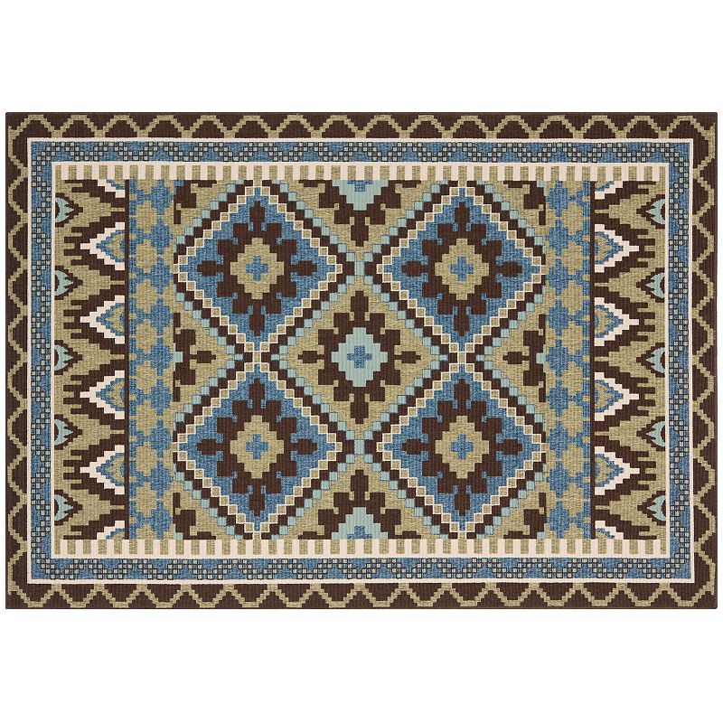 Safavieh Veranda Tribalweave Indoor Outdoor Rug, Green, 8X11 Ft