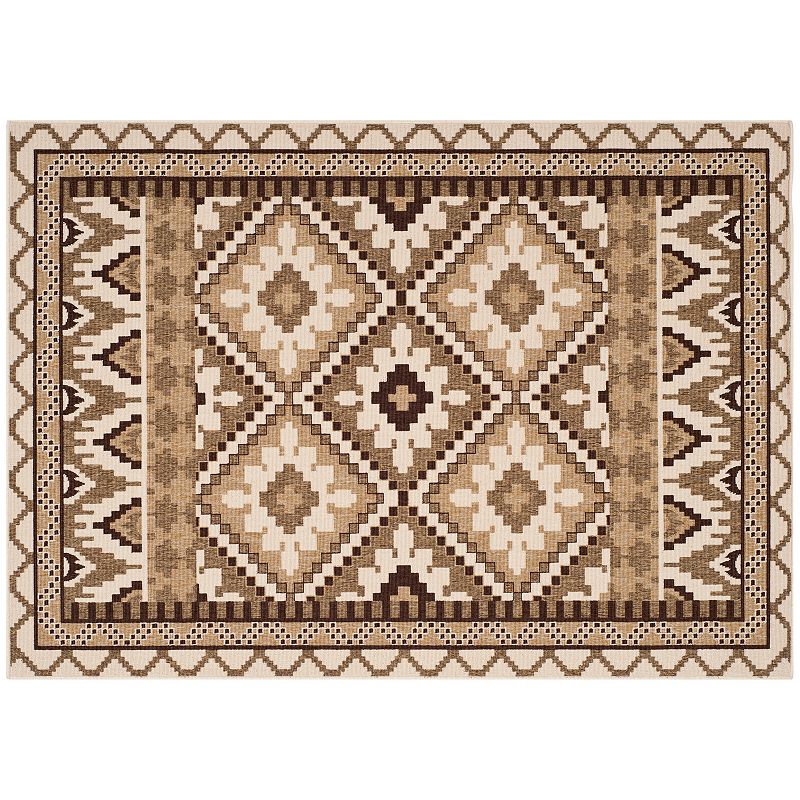 Safavieh Veranda Tribalweave Indoor Outdoor Rug, Brown, 6.5X9.5 Ft