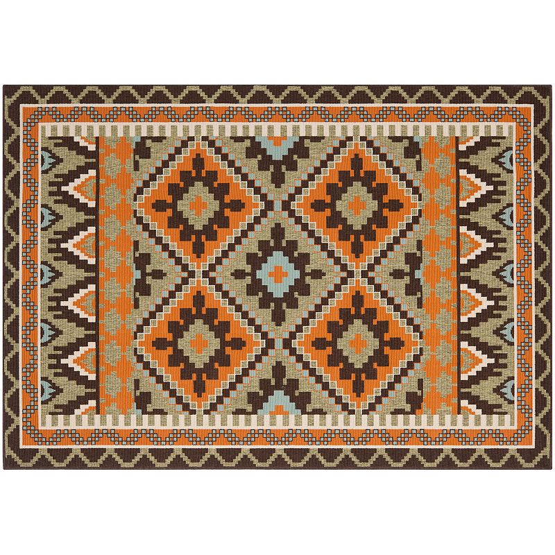 Safavieh Veranda Tribalweave Indoor Outdoor Rug, Green, 6.5X9.5 Ft