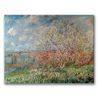 Trademark Fine Art ''Spring 1880'' Canvas Wall Art by Claude Monet