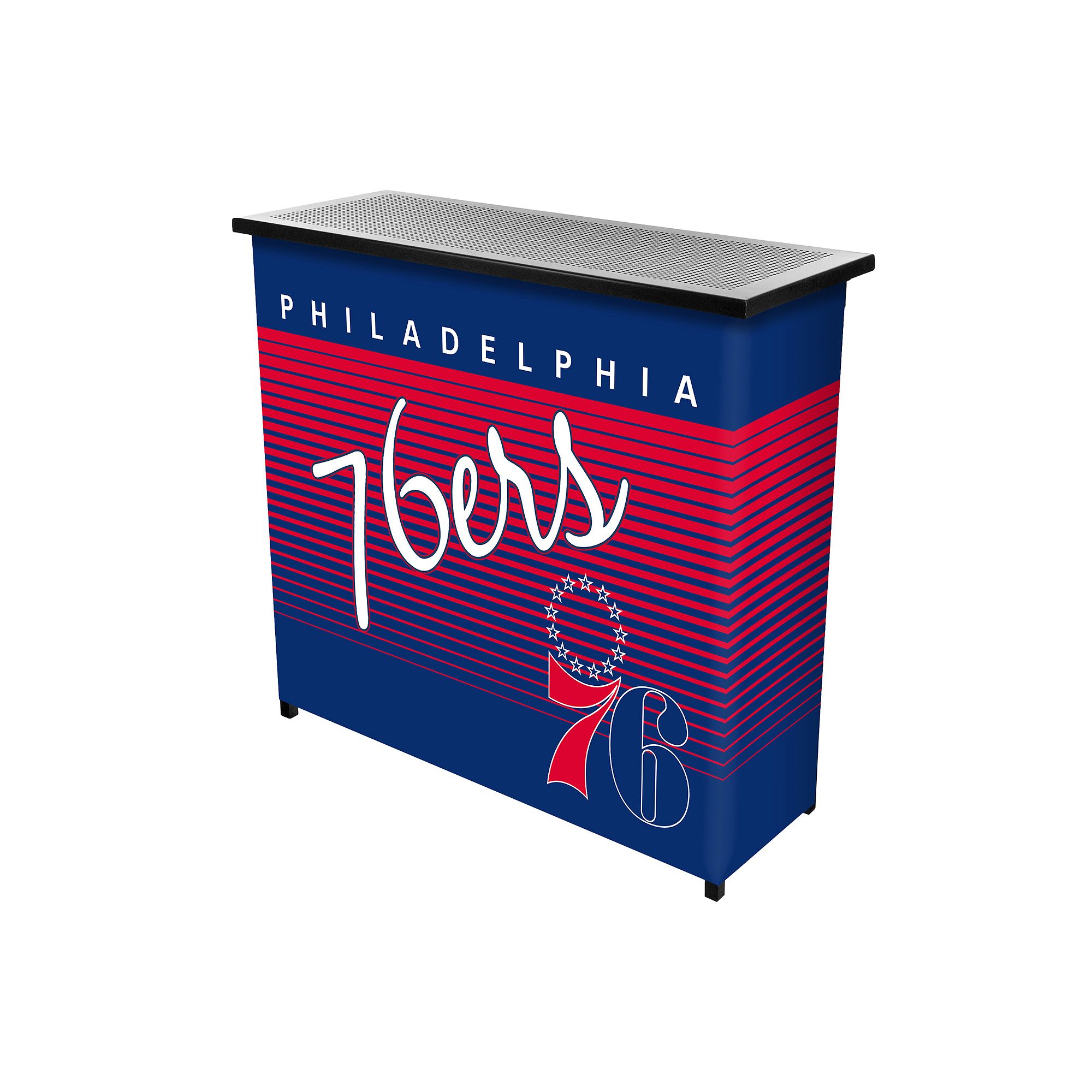Philadelphia 76ers Hardwood Classics 2-Shelf Portable Bar with Case, 76r Te
