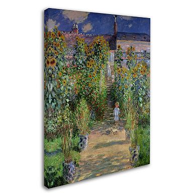 Trademark Fine Art ''The Artist's Garden at Vetheuil'' Canvas Wall Art by Claude Monet