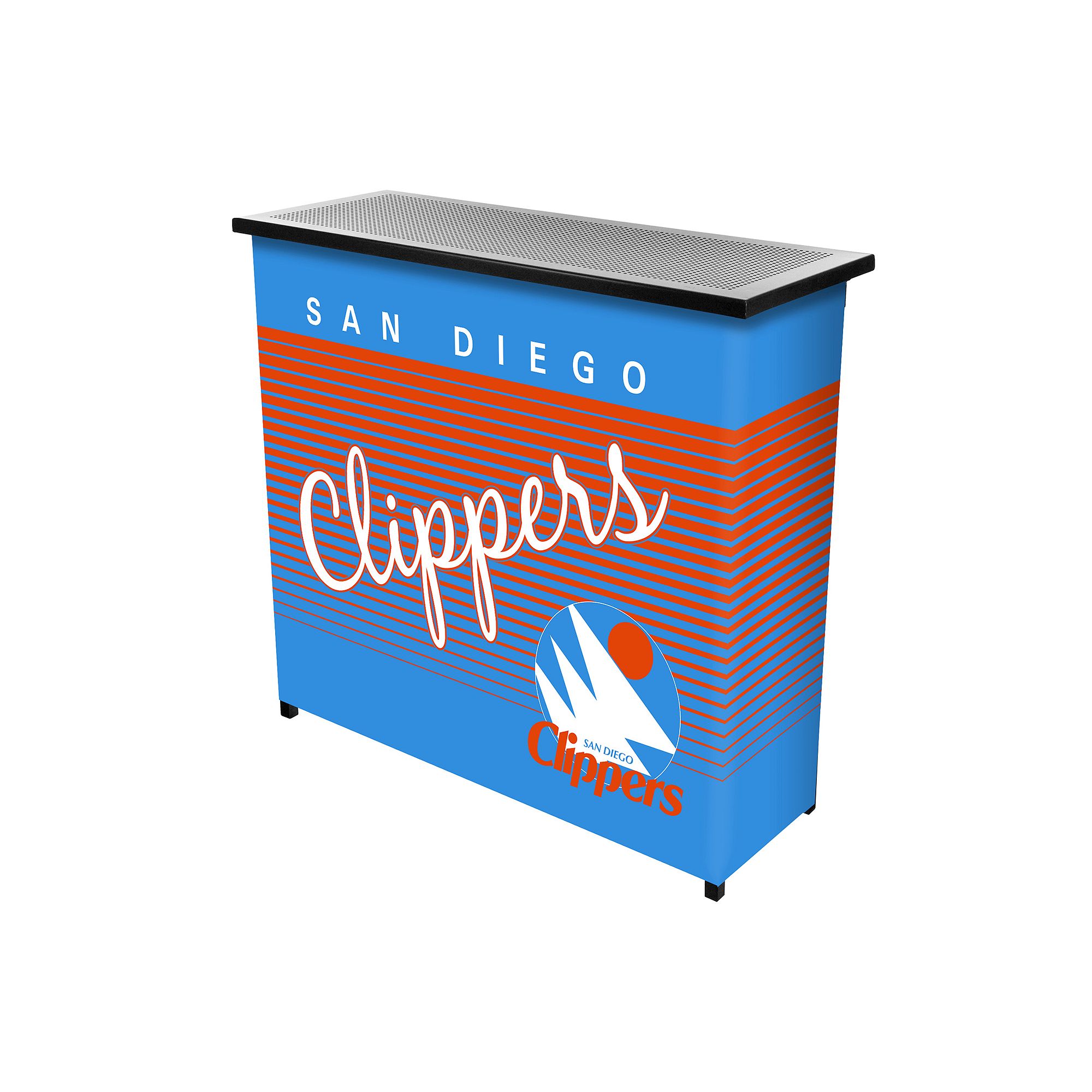 San Diego Clippers Hardwood Classics 2-Shelf Portable Bar with Case, Team