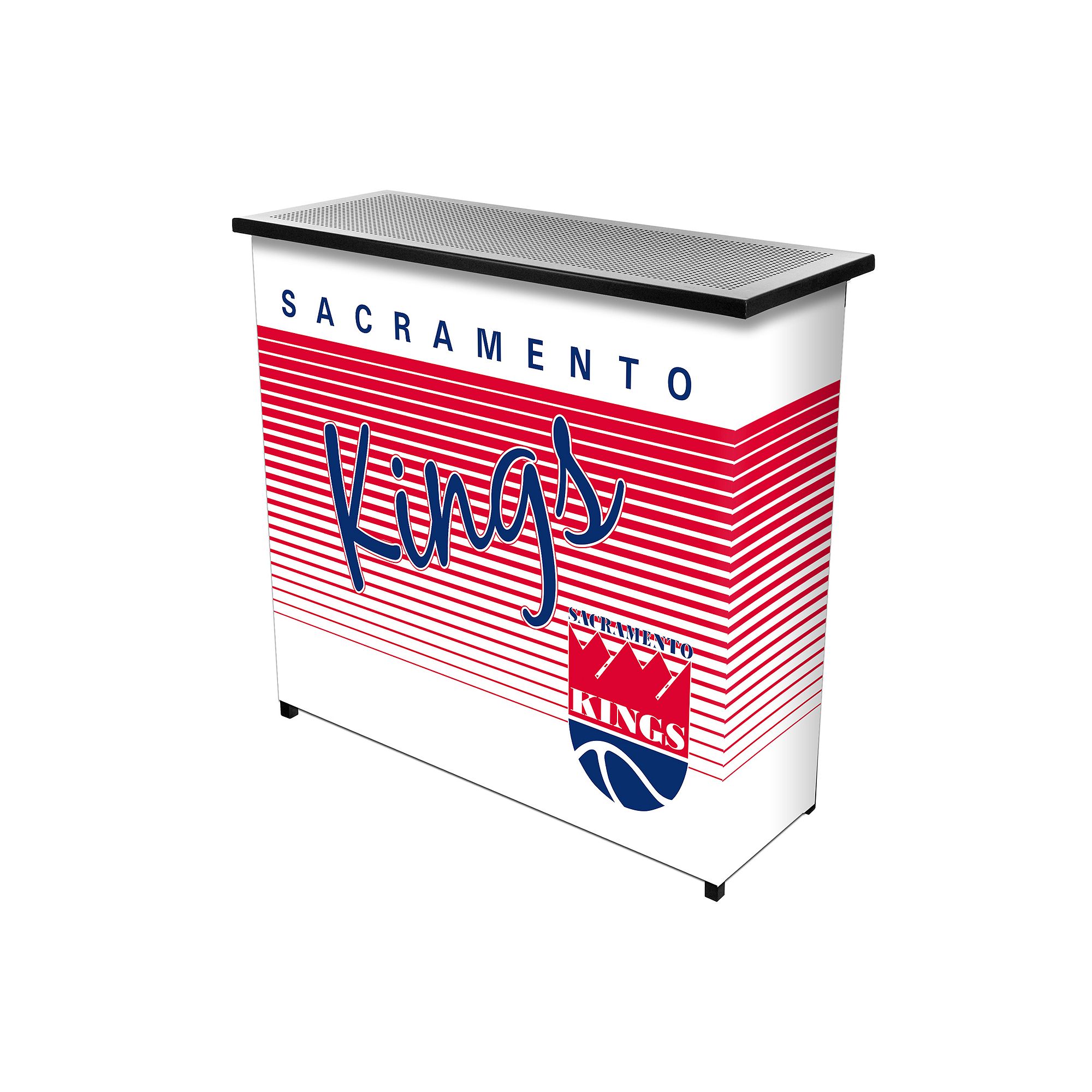 Sacramento Kings Hardwood Classics 2-Shelf Portable Bar with Case, Kng Team