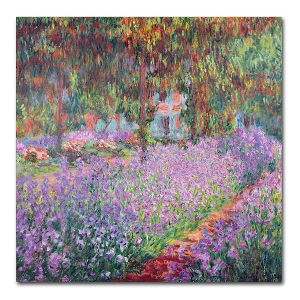 Trademark Fine Art ''The Artist's Garden at Giverny'' Canvas Wall Art ...