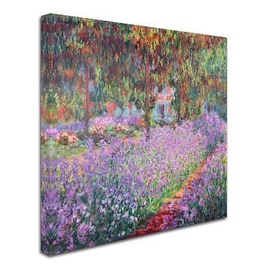 Trademark Fine Art ''The Artist's Garden at Giverny'' Canvas Wall Art by Claude Monet