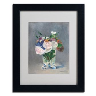 Trademark Fine Art ''Flowers In a Crystal Vase'' Framed Canvas Wall Art