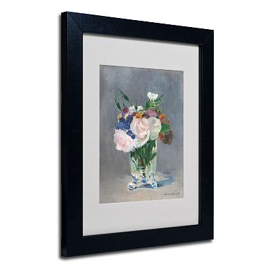 Trademark Fine Art ''Flowers In a Crystal Vase'' Framed Canvas Wall Art