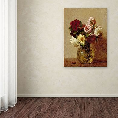 Trademark Fine Art ''Roses 1884'' Canvas Wall Art