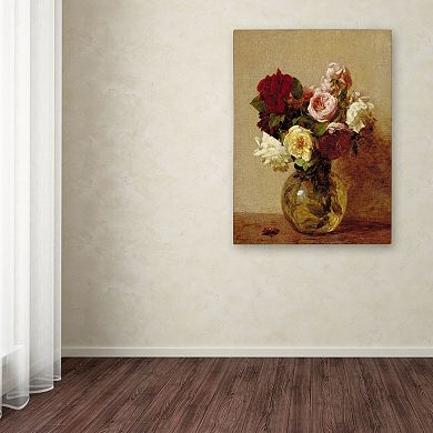 Trademark Fine Art ''Roses 1884'' Canvas Wall Art