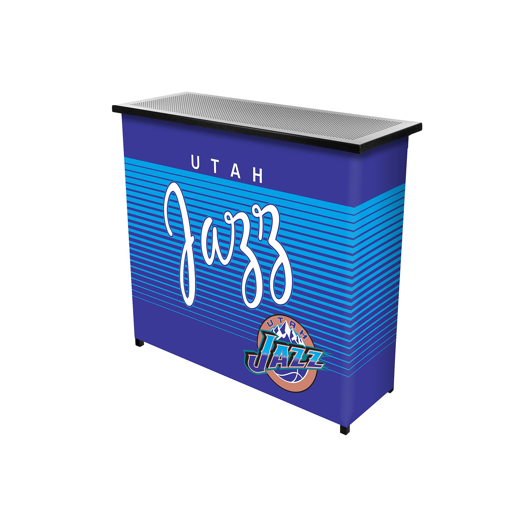 Utah Jazz Hardwood Classics 2-Shelf Portable Bar with Case, Jaz Team