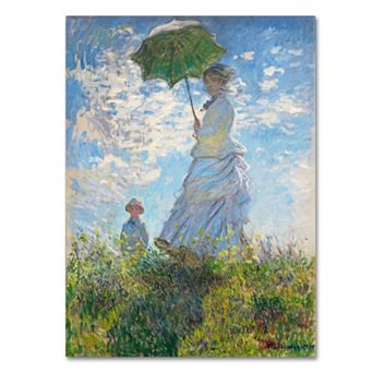 Trademark Fine Art ''Woman With a Parasol'' Canvas Wall Art by Claude Monet