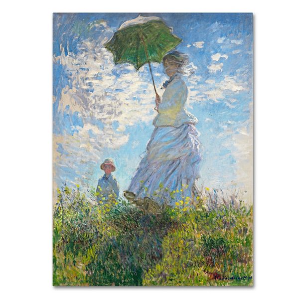Trademark Fine Art ''Woman With a Parasol'' Canvas Wall by Claude Monet