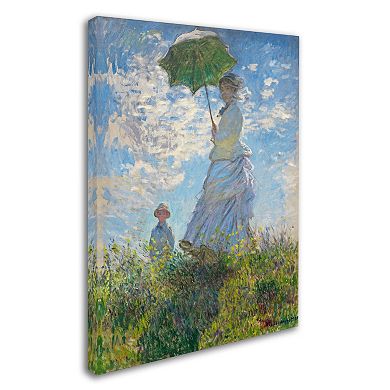 Trademark Fine Art ''Woman With a Parasol'' Canvas Wall Art by Claude Monet
