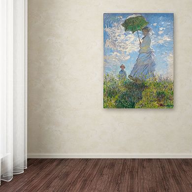 Trademark Fine Art ''Woman With a Parasol'' Canvas Wall Art by Claude Monet