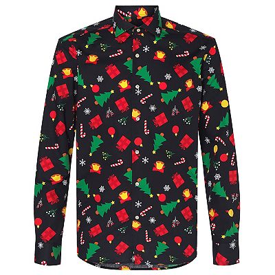white christmas dresses Christmas Trees Dress Shirt – Johnnie Brocks main image 1