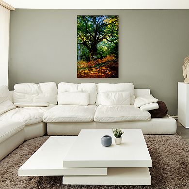 Trademark Fine Art ''Bodmer Oak Fontainebleau Forest'' Canvas Wall Art by Claude Monet