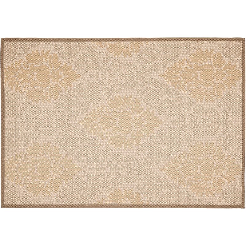 Safavieh Courtyard Leaves Print Indoor Outdoor Rug, Beig/Green, 6.5X9.5 Ft