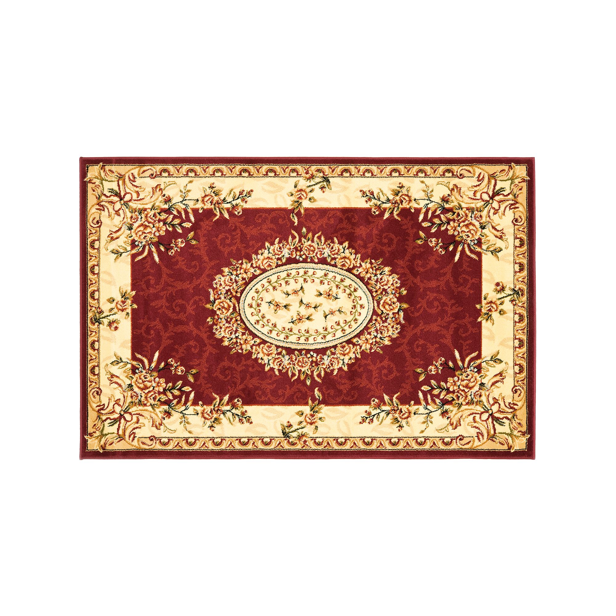 Safavieh Lyndhurst Floral Border Rug, Red Ivory