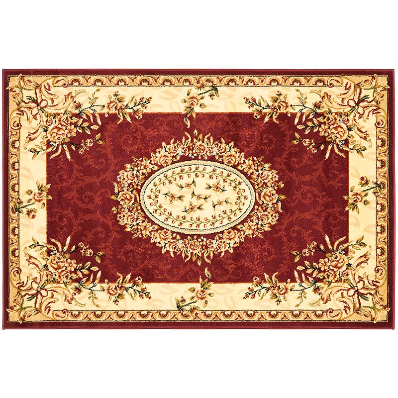 Safavieh Lyndhurst Floral Border Rug, Red, 5X7.5 Ft