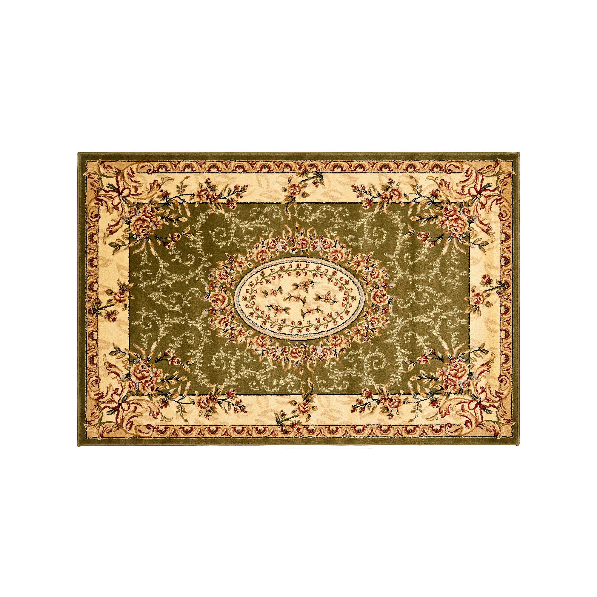 Safavieh Lyndhurst Floral Border Rug, Sage Ivory