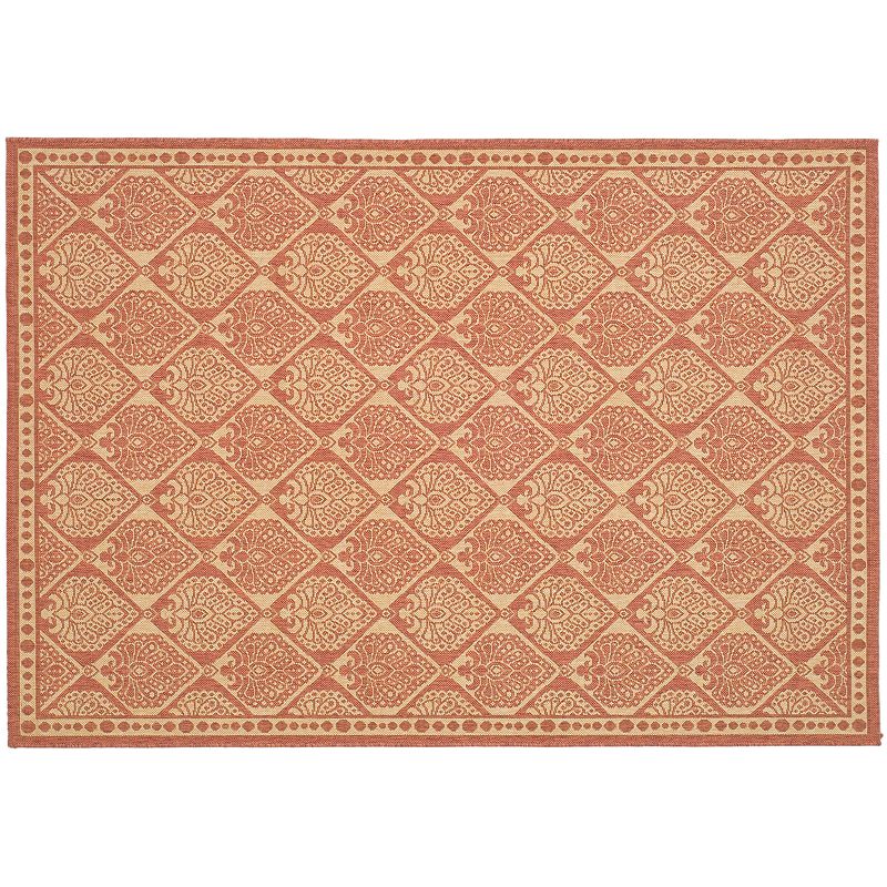 Safavieh Courtyard Tile Geometric Indoor Outdoor Rug, Red, 8X11 Ft