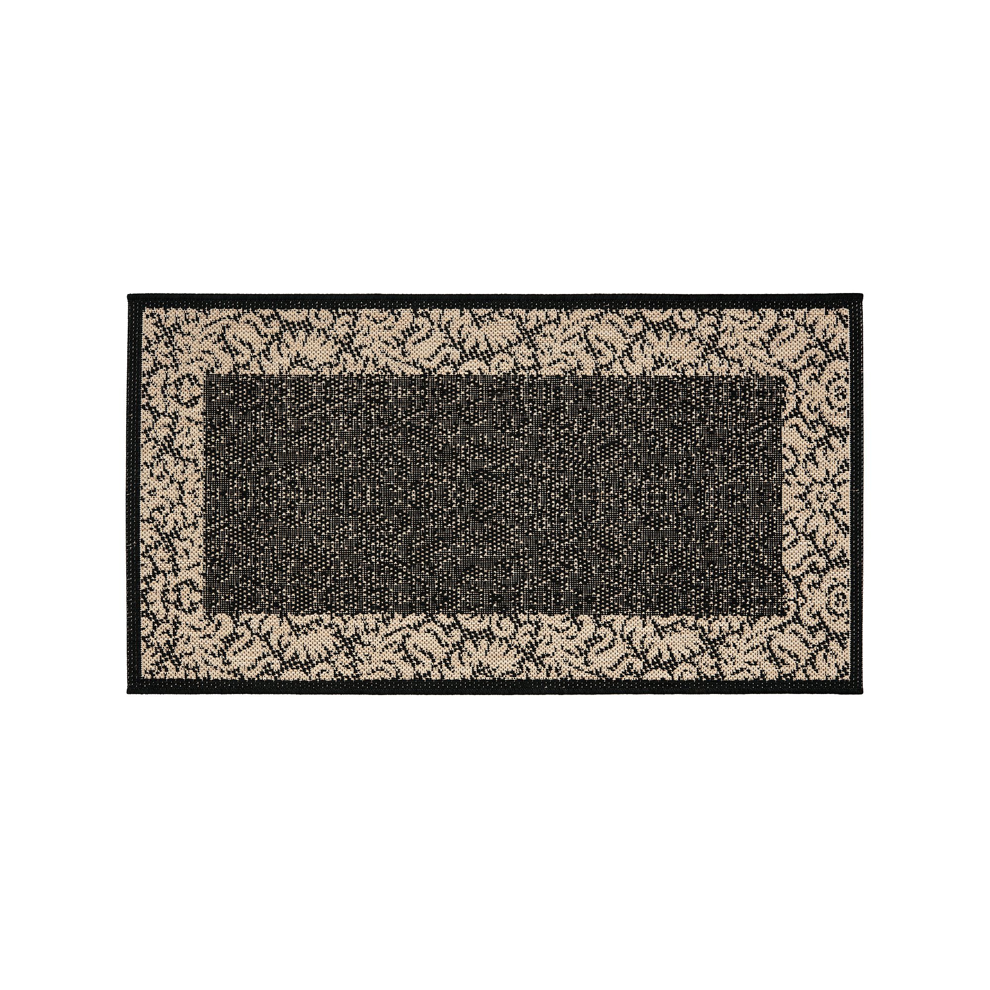 Safavieh Courtyard Floral Scroll Indoor Outdoor Rug, Black Sand