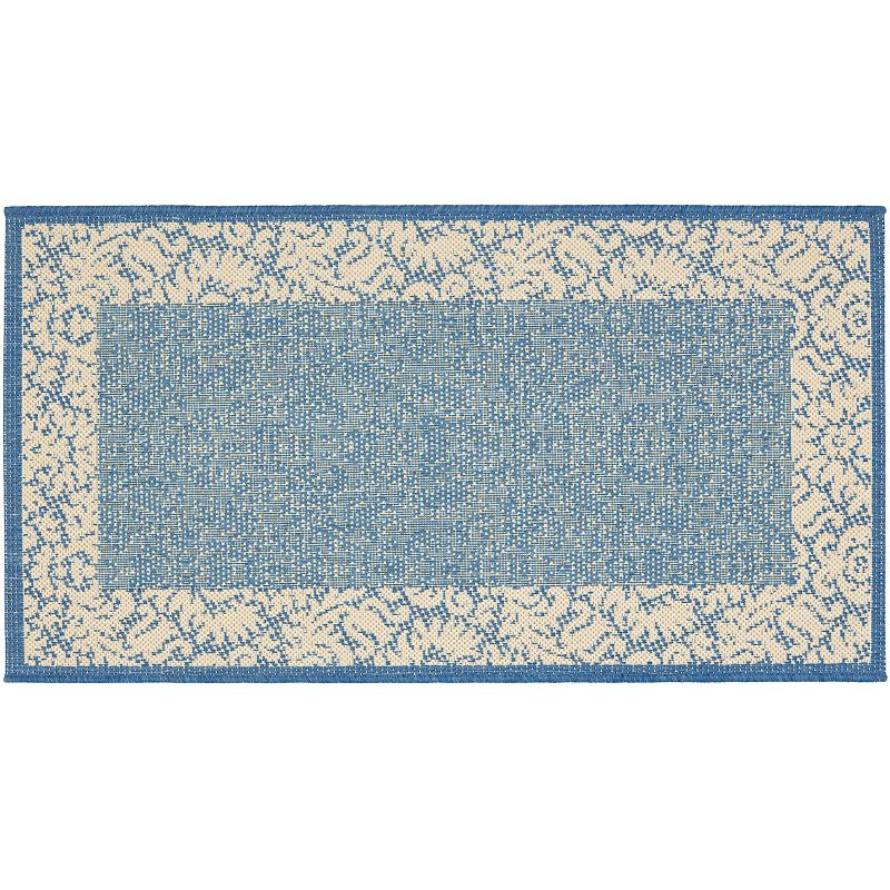 Safavieh Courtyard Floral Scroll Indoor Outdoor Rug, Blue, 8X11 Ft