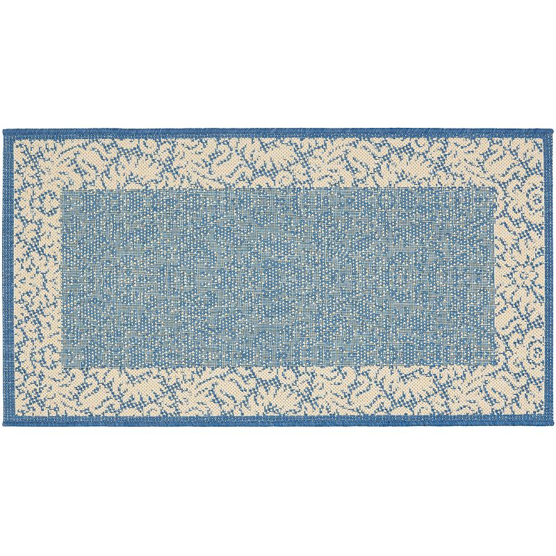 Safavieh Courtyard Floral Scroll Indoor Outdoor Rug, Blue, 8X11 Ft