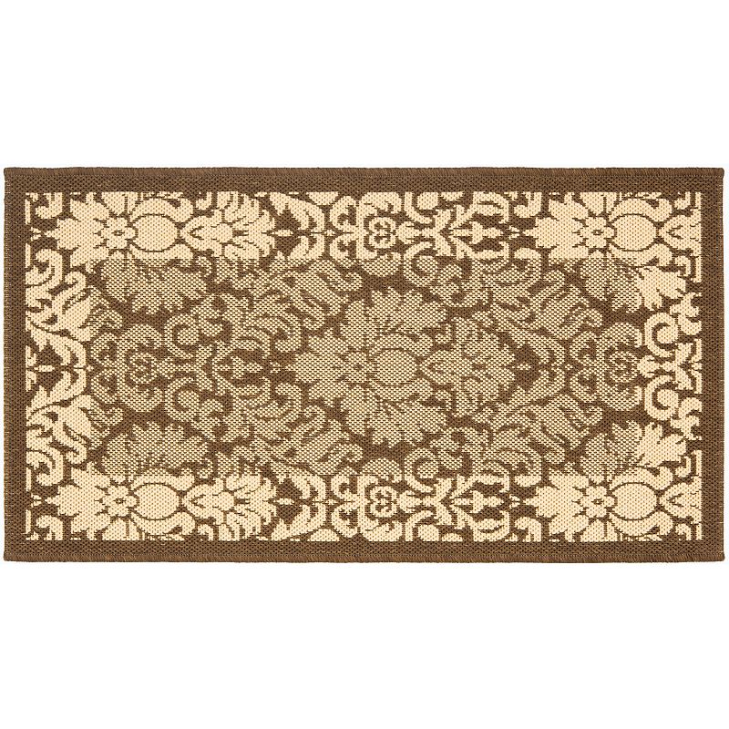 Safavieh Courtyard Floral Scroll Indoor Outdoor Rug, Multicolor, 6.5X9.5 Ft