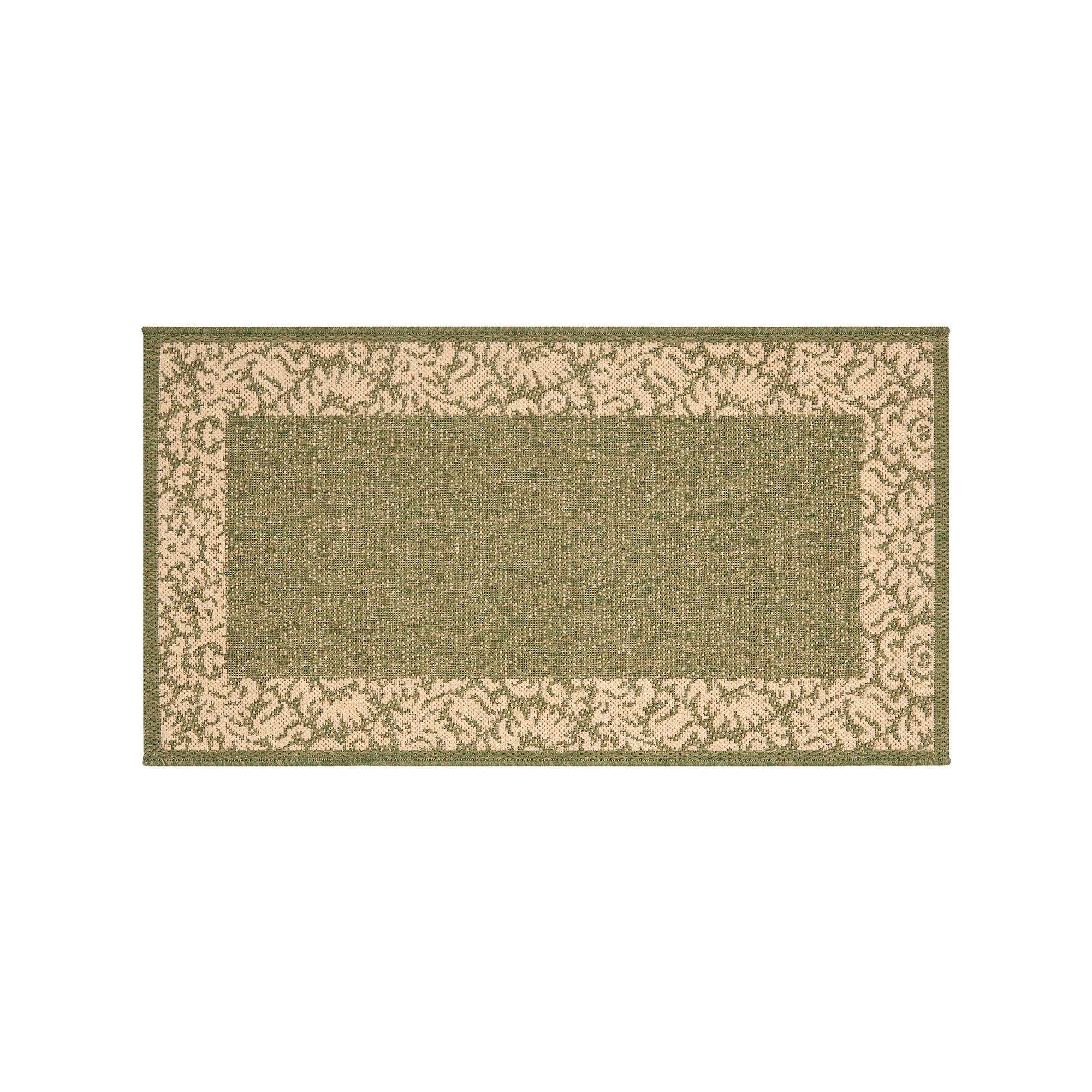 Safavieh Courtyard Floral Scroll Indoor Outdoor Rug, Green Natural