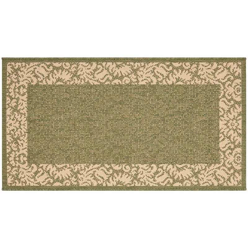 Safavieh Courtyard Floral Scroll Indoor Outdoor Rug, Multicolor, 8Ft Sq