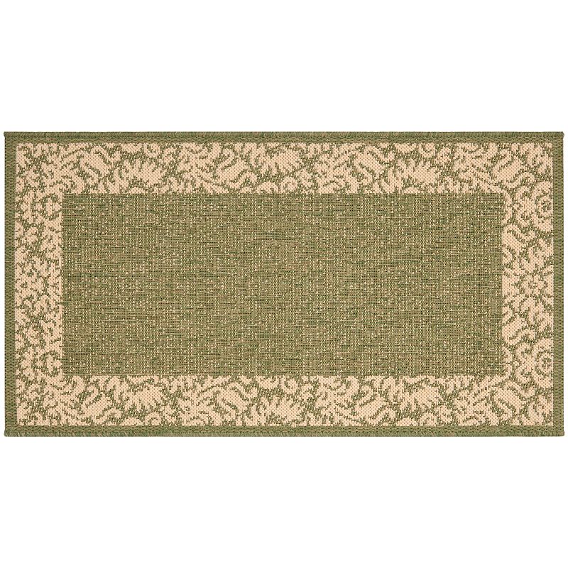 Safavieh Courtyard Floral Scroll Indoor Outdoor Rug, Multicolor, 8Ft Sq